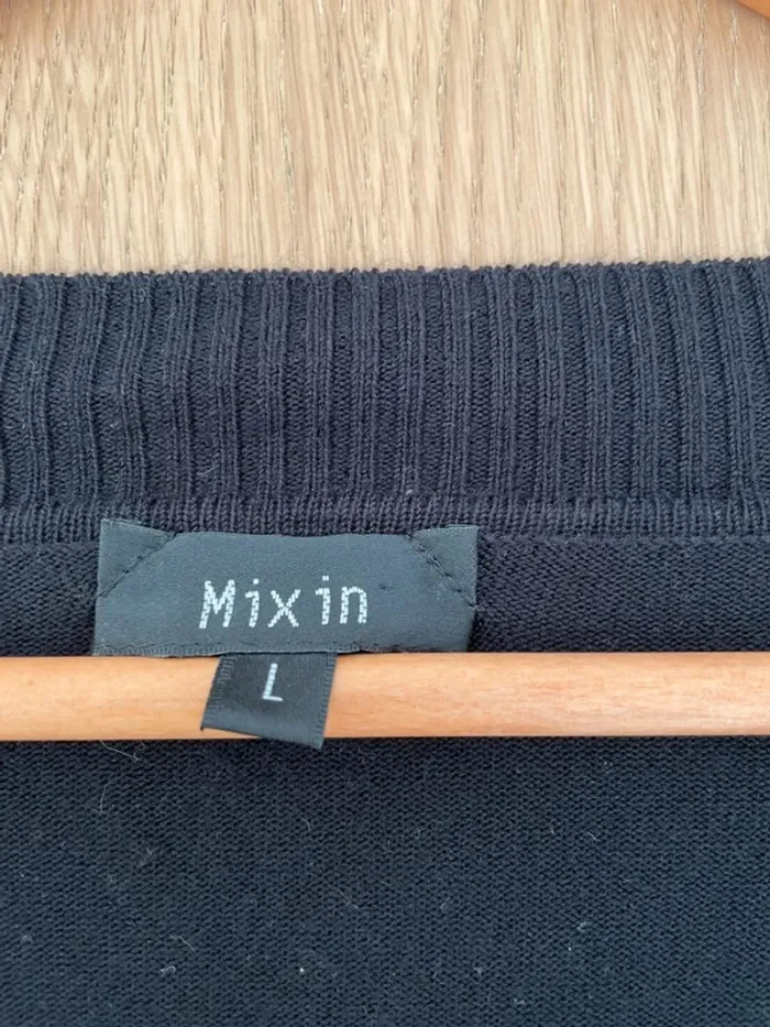 Pull noir mix in taille L - photo numéro 5