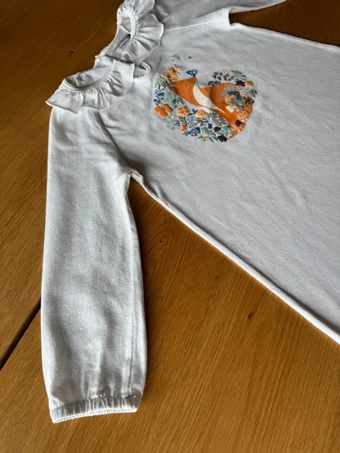 Chemise de nuit à ML avec pantalon coton léger thème renard 🦊 - Taille 4 Ans - photo numéro 8