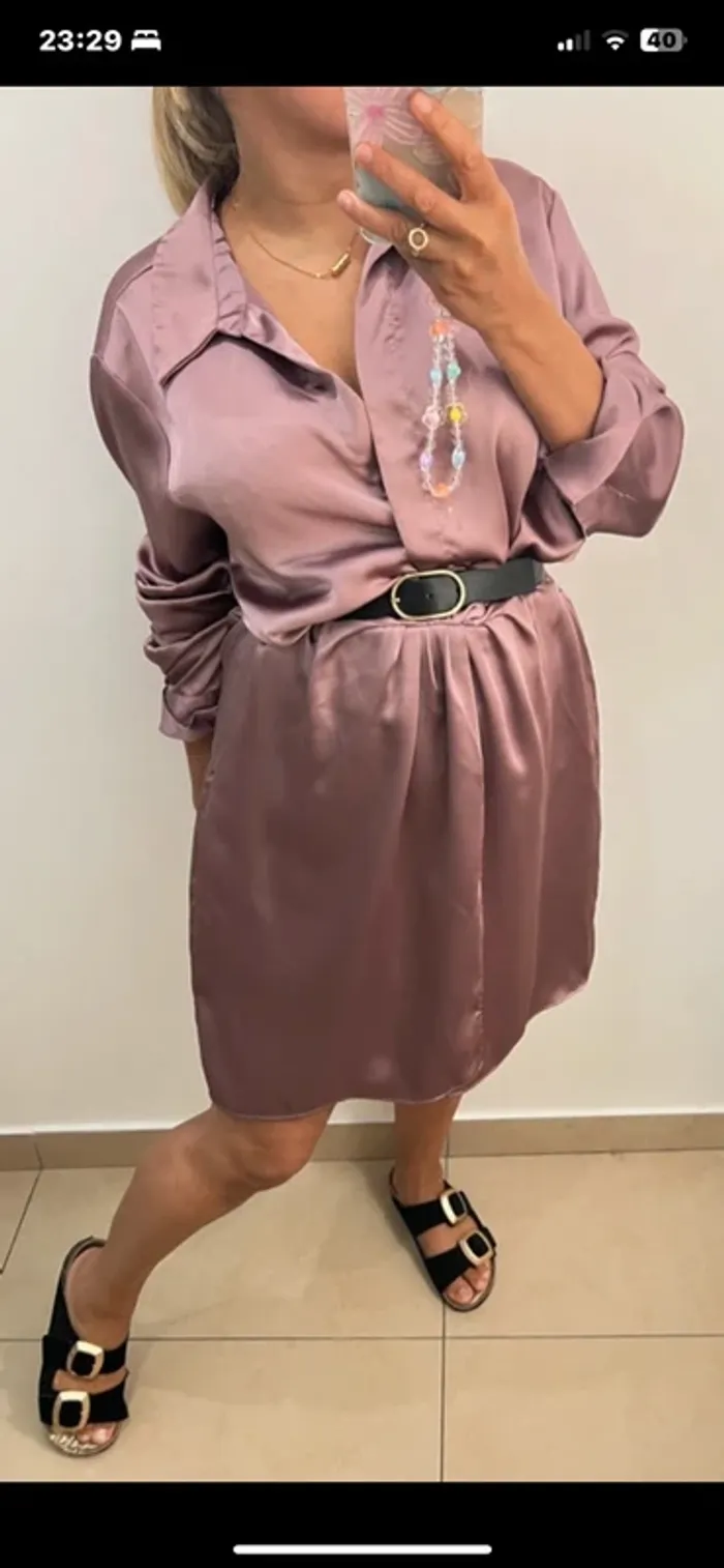 Robe satinée Zara - photo numéro 3