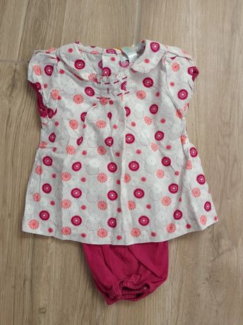 Ensemble Okaïdi fille été 6 mois