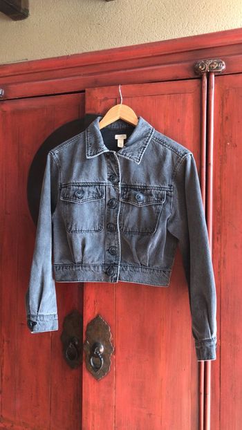 Pull&Bear veste en jean taille xs gris anthracite