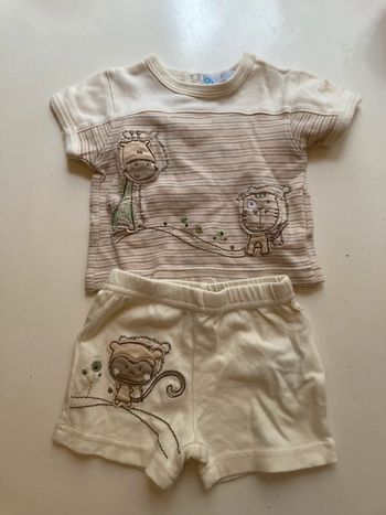 Ensemble t-shirt et short Premaman 1 mois