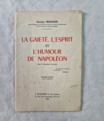 Livre Georges Mauguin La gaieté l'esprit et l'humour de Napoléon 1957