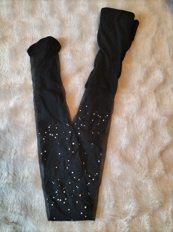 Collant noir à paillettes