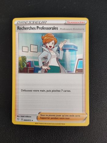 Carte Pokémon Holographique Recherches Professorales