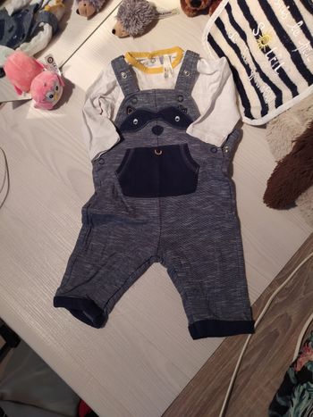 Ensemble salopette tee-shirt 3 mois