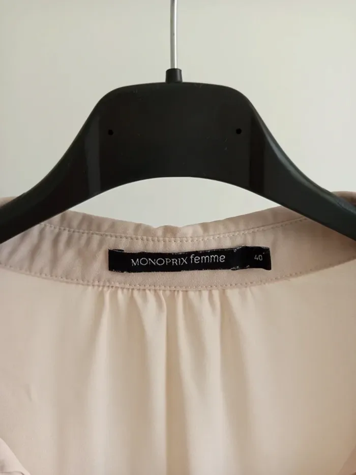 Blouse fluide sans manche rose poudré Monoprix Femme taille 40 - photo numéro 3
