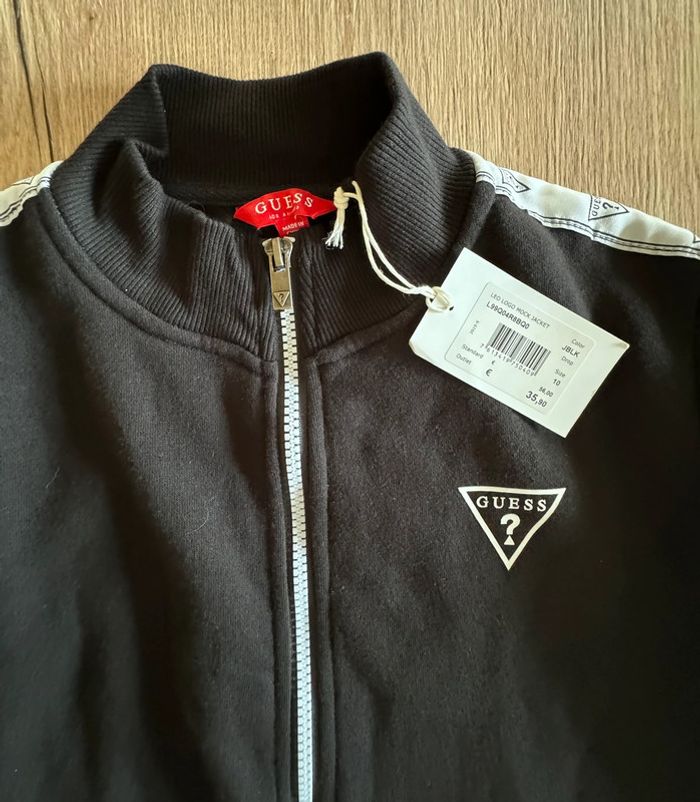 Cardigan noir guess taille 10 ans neuf avec étiquette - photo numéro 2