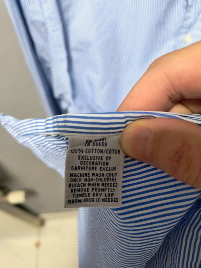 Chemise Ralph Lauren rayée bleue et blanche – Taille XL - photo numéro 8