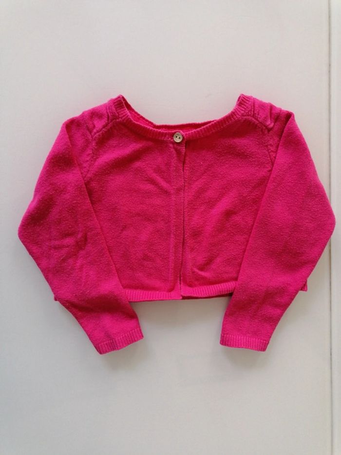 Boléro rose okaidi 24mois