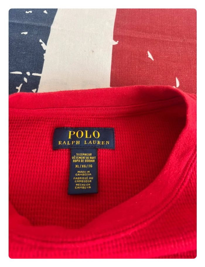 Sweat nid d’abeille rouge Ralph Lauren taille Xl - photo numéro 5
