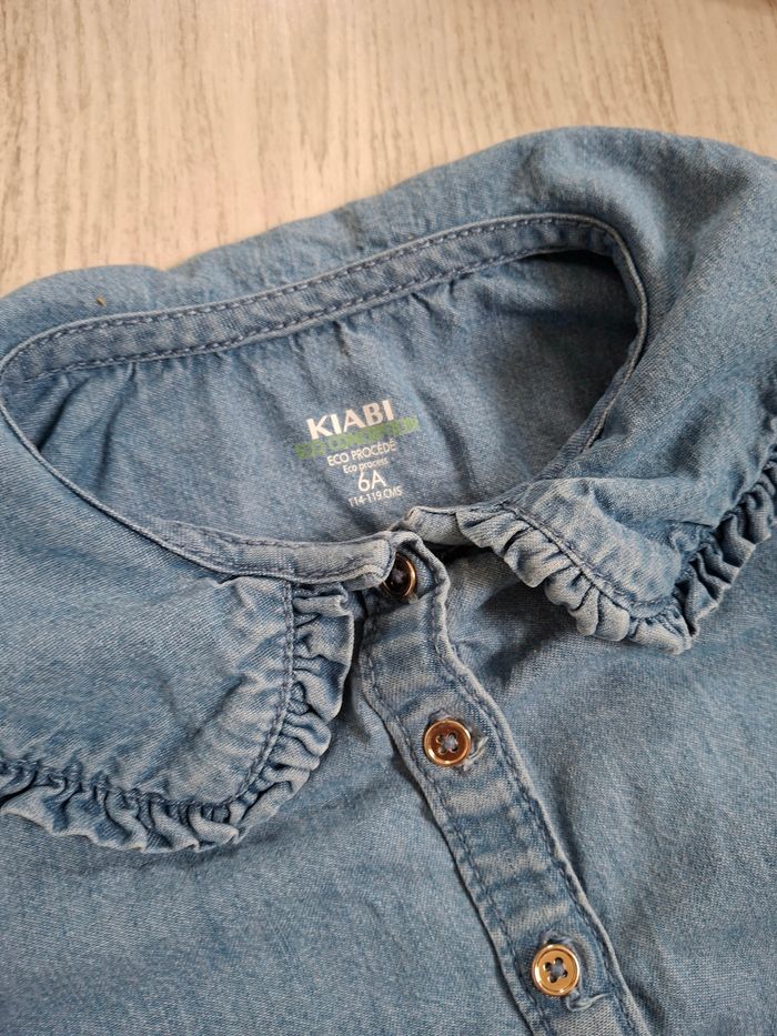 Blouse en jean  bleu fille  Kiabi – 6 ans - photo numéro 4