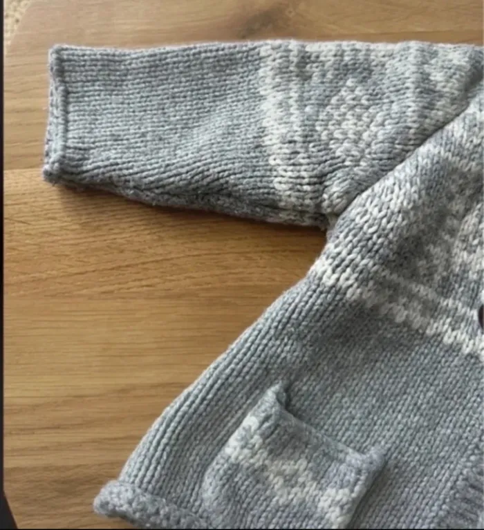 Gilet chaud veste laine Zara fille 12/18 mois - photo numéro 4