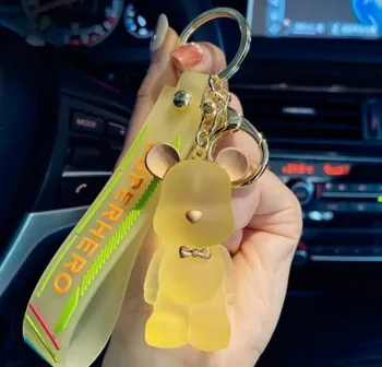 Porte clef ours jaune