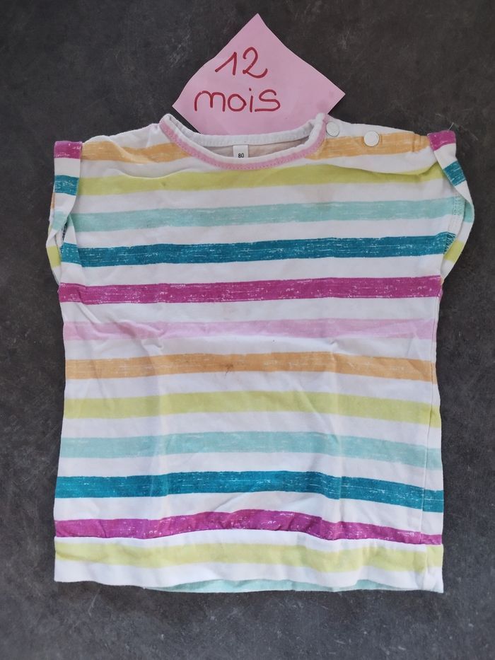 T-shirt multicolore 12 mois