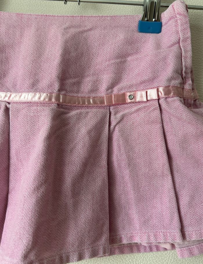 jupe plissée imprimé chevron rose taille 2 ans - photo numéro 2