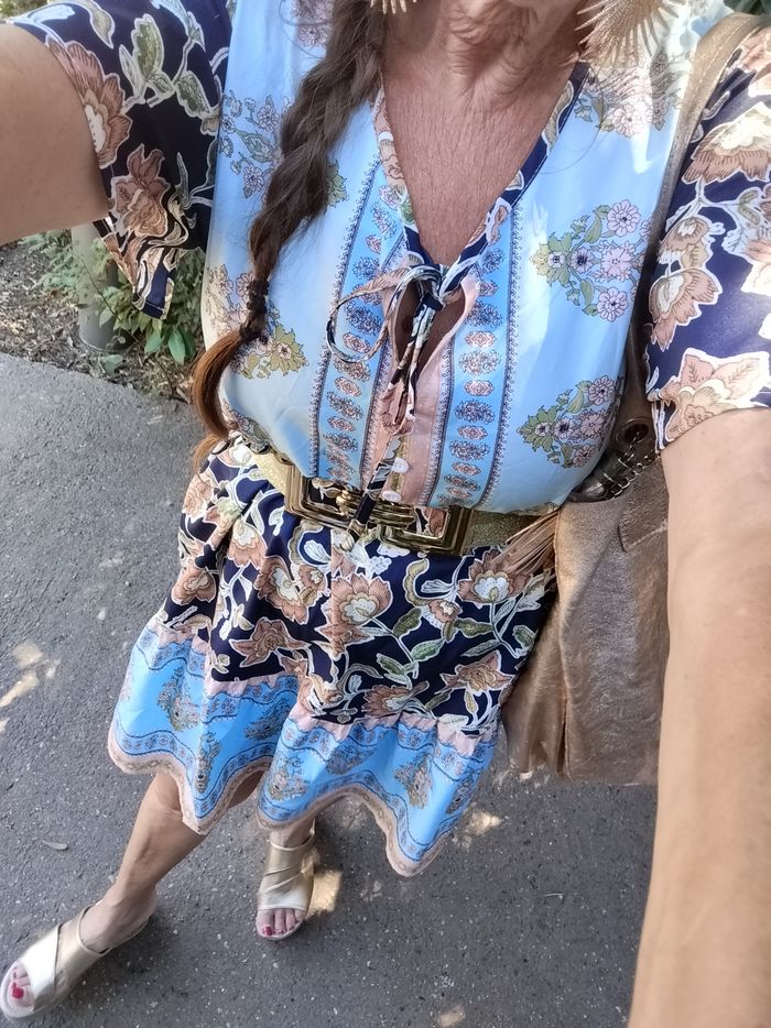 Robe 👗 satiné Bohème Vintage - photo numéro 4
