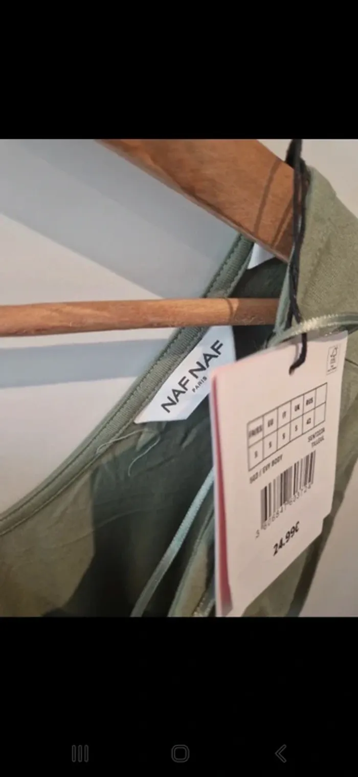 Body femme naf naf kaki neuf avec étiquette taille s - photo numéro 4
