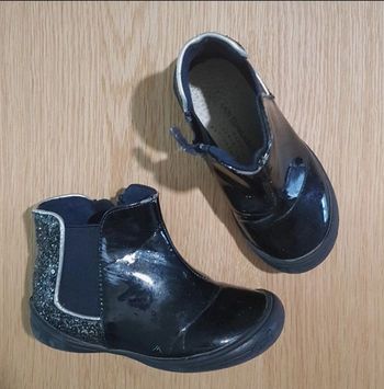 Bottines noires vernies Vertbaudet