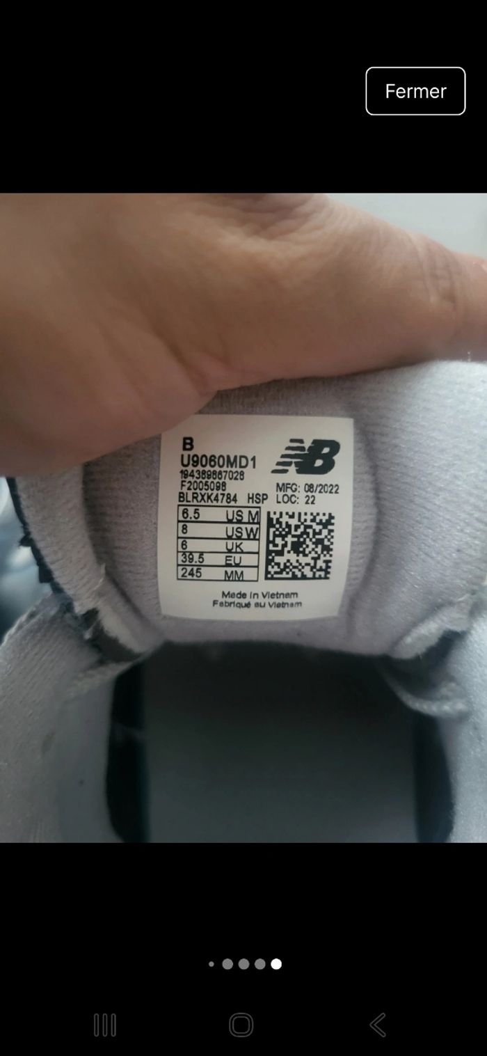 Basket running New balance abzorb 9060 bleu et gris - photo numéro 9