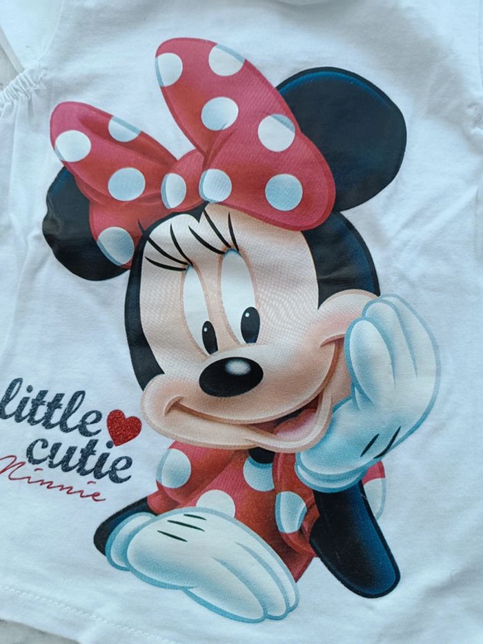 🔸 T-shirt Minnie Sans Manches Fille- Disney 9 Mois🔸 - photo numéro 3