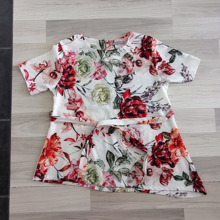 Chemisier femme imprimé à manches courtes Made in Italy taille 38