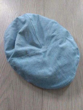 Casquette béret bleue et blanche garçon TAO 12 mois
