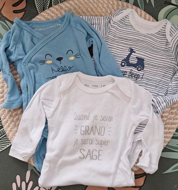 Lot 3 bodys Gemo 3 mois