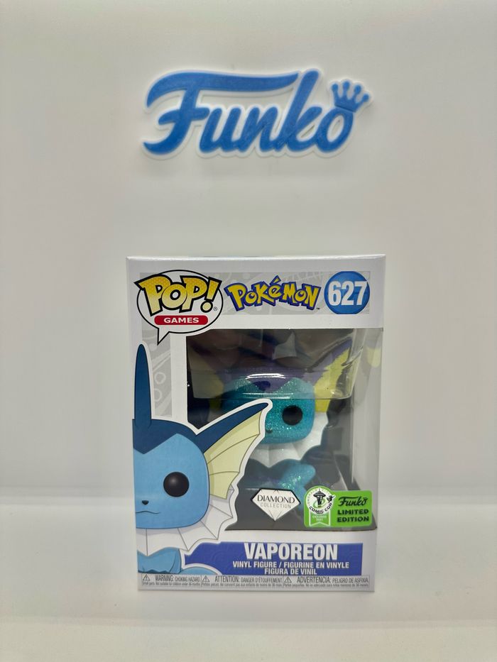 Funko Pop Pokemon Vaporeon 627 Diamond SDCC 2021 HARD STACK