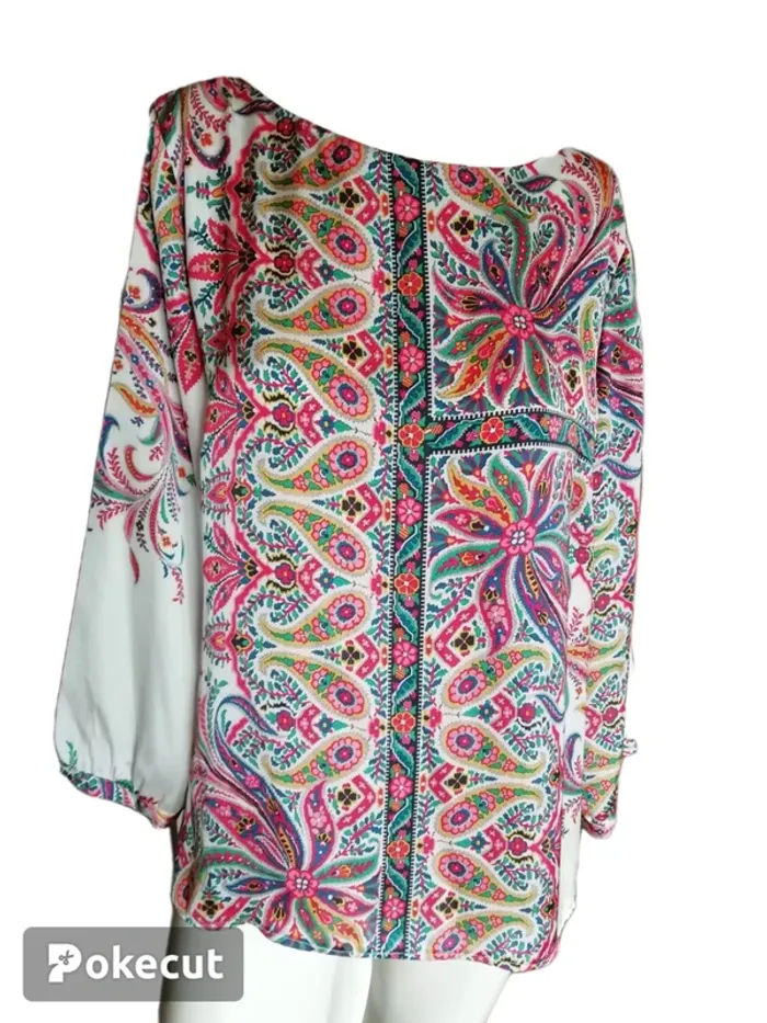 Blouse top chemisier chemise fleurs flower