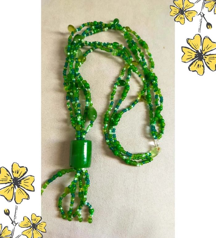 Collier perles multirangs vertes - Collection Émeraude Urbaine - photo numéro 7
