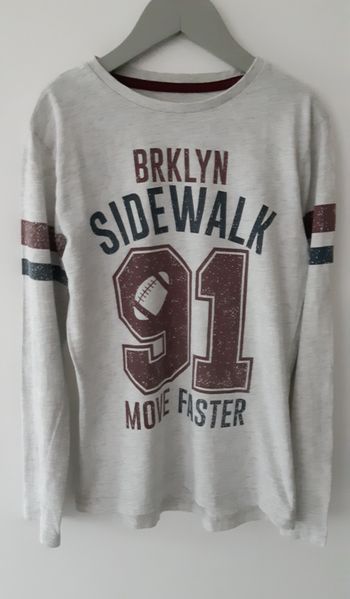 Tee-shirt manches longues garçon 10 ans – GÉMO – Style sport US – Très bon état