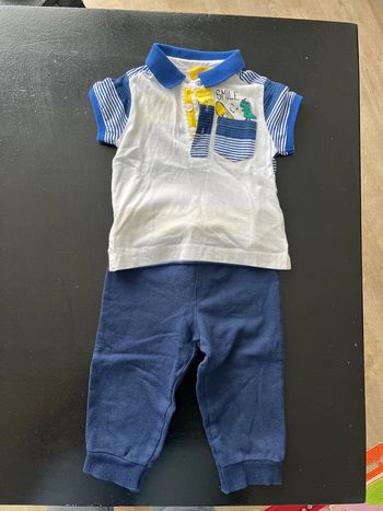Ensemble pantalon + polo 9-12 mois