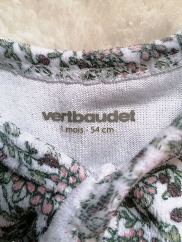 Lot 3 Pyjamas velours Verbaudet 1 mois 54cm - photo numéro 7