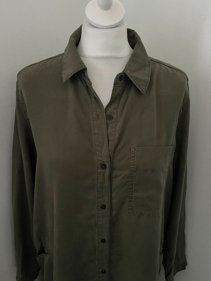 Robe chemise vert kaki Zara M - photo numéro 3