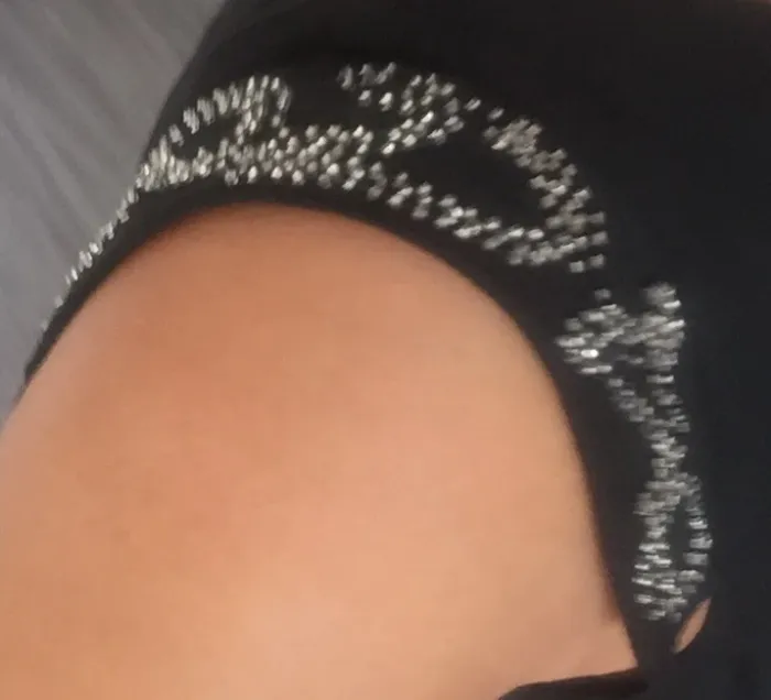 Robe noir drapée dos nu mango strass - photo numéro 3