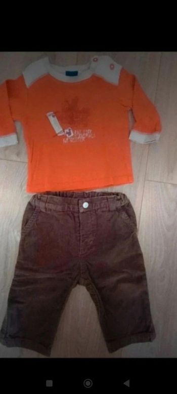 Ensemble sergent major/petit bateau 6 mois