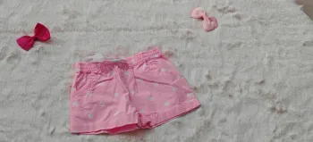 Short rose pois blancs Tex Baby bébé fille 6 mois