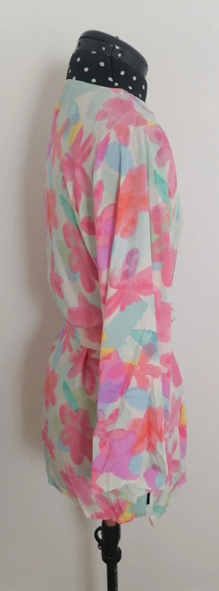 Kimono imprimé floral blanc rose Taille S Undiz - photo numéro 4