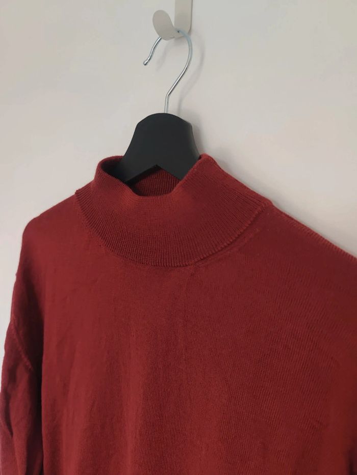 Pull Ras du cou bordeau l'homme moderne XL 50% laine de mérinos fabriqué en rpc - photo numéro 2