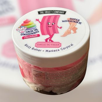 Beurre corporel chantilly super hydratant vegan gourmand au chewing-gum fraise