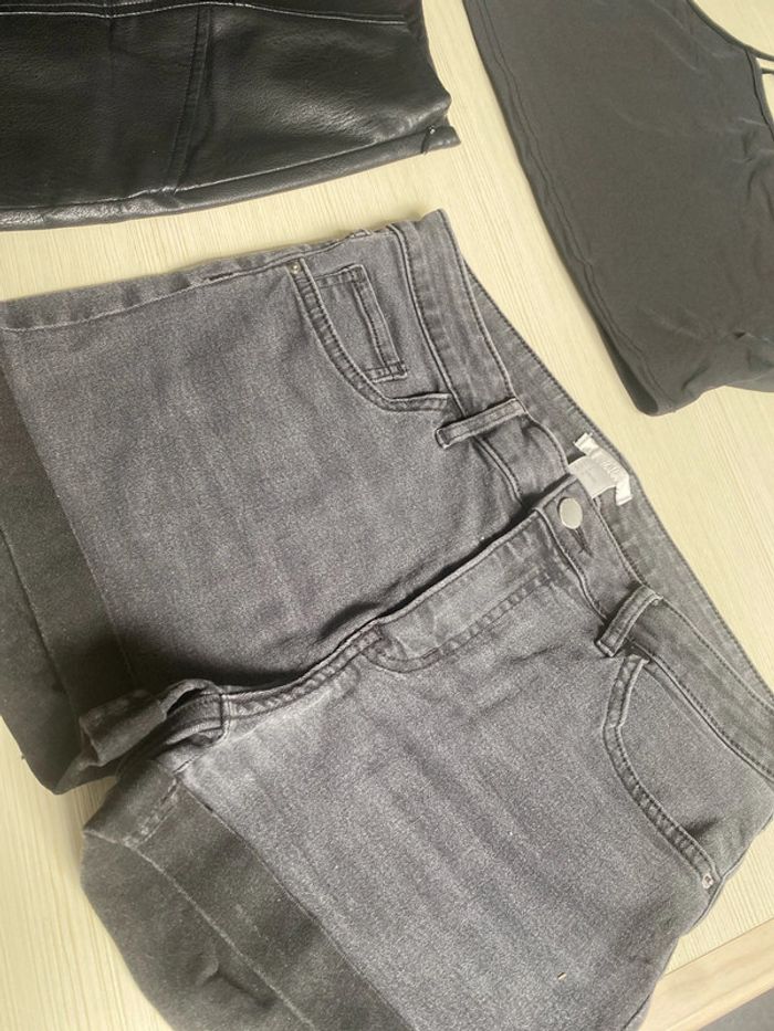 Jupe cuir stradivarius short et haut - photo numéro 5