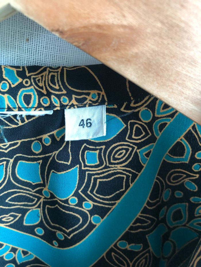 #blouse #vintage #motif fleurs #taille46 - photo numéro 3