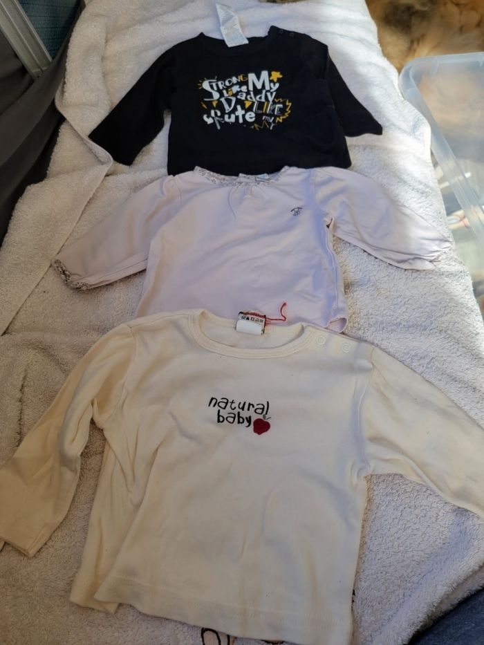 Lot de 7 tee-shirts manches longues 6 mois - photo numéro 2