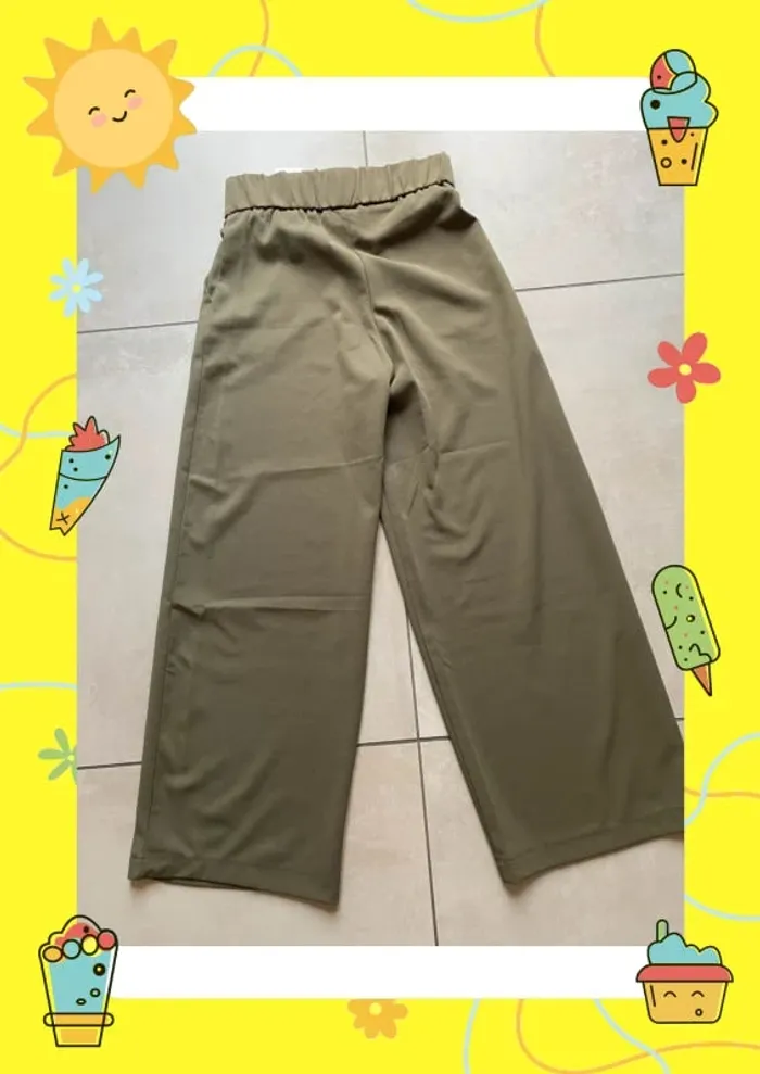 Pantalon jambes larges kaki S 36 - photo numéro 9