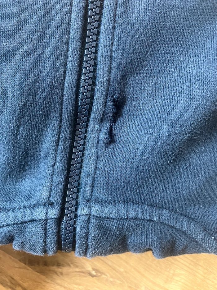 Pull à capuche avec zip Nike bleu marine homme - photo numéro 8