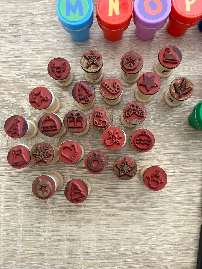 Lot tampons + encre - photo numéro 2