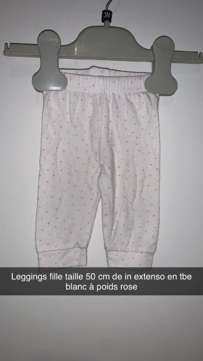 Leggings fille taille 50 cm