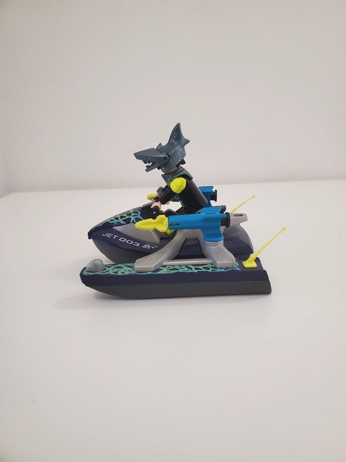 Playmobil Véhicule Scooter Marin des Mers avec son pilote et accessoires Très Bon état - photo numéro 3