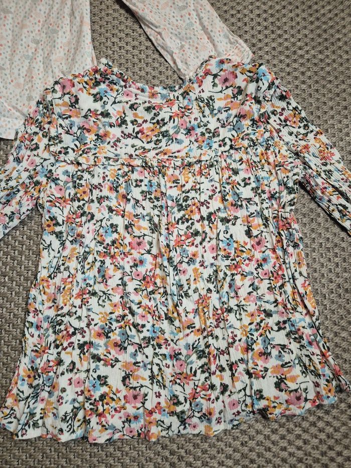 Lot de 2 chemises manches longues à fleurs fille - 8 ans - photo numéro 4